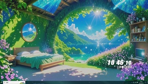 护眼花草树木桌面主题