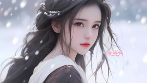 4k雪中女神