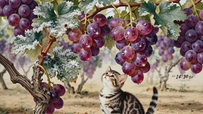 葡萄架下的猫咪