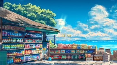 海边便利店4K