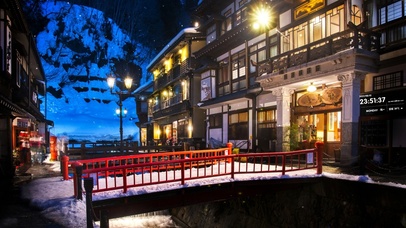 4k 治愈冬季温泉庄园