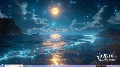 唯美治愈星空海岸