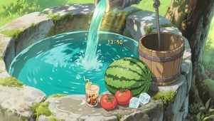 清凉夏日水井