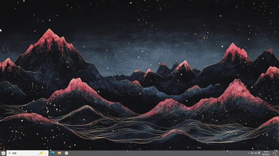 黑金插画AI壁纸-桌面主题