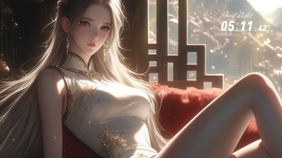 4K国风白发美女