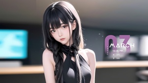 治愈黑发女神