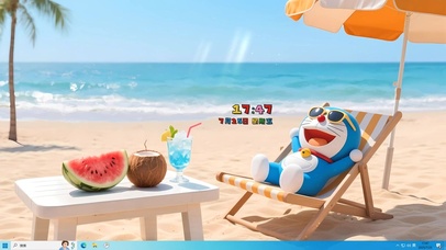 海边度假哆啦A梦