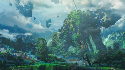 4k 治愈护眼雨天绿林仙境