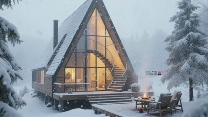 温馨冬日小屋