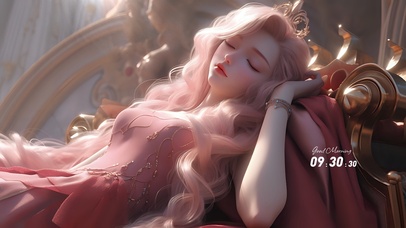 4K睡梦中的粉发女王