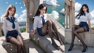 长腿黑丝jk美少女