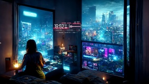 赛博朋克房间