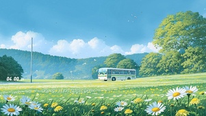 森林里的公交车