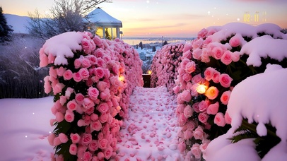 雪地玫瑰