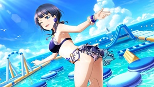 二次元卡海边游玩