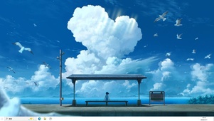 4k海边的小女孩