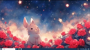 玫瑰园的兔子