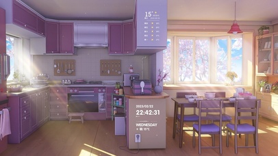 4K唯美治愈温馨厨房客厅