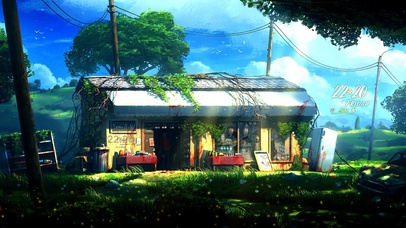 治愈夏日林间废弃的小店