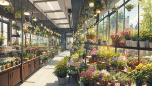 温馨的花店室内