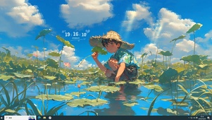 阳光草帽少年