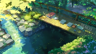 治愈护眼树荫流水