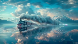 湖面的火车