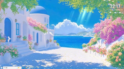 午后海景阳光主题