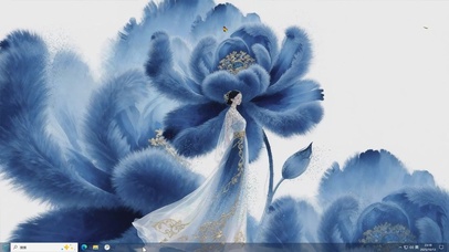 蓝花漫-桌面主题