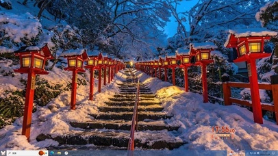 登雪山看雪景主题壁纸