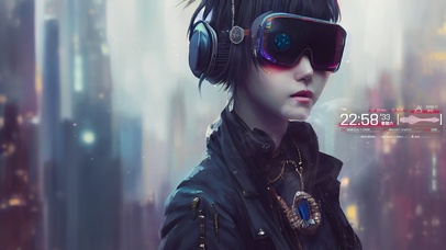 4k 炫酷赛博朋克未来少女