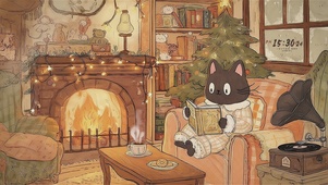 温馨小屋里的阅读时刻