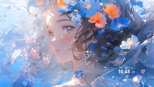 4k湛蓝少女