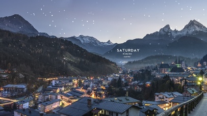 冬季的夜晚小镇