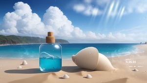 蓝色大海许愿瓶