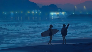 海边夜晚