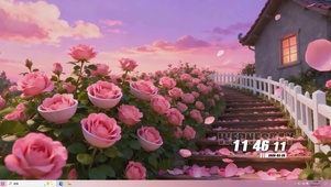 护眼花海景色桌面主题