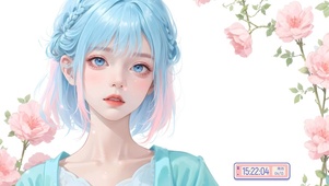 蓝粉少女