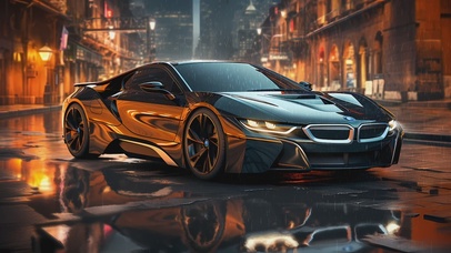 【4K】雨中宝马I8