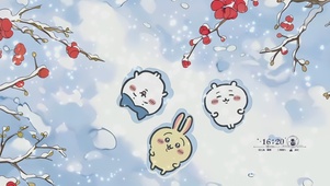 三個小夥伴來玩雪