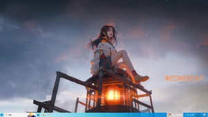 动漫主题 清纯 星空少女
