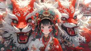 舞狮女孩