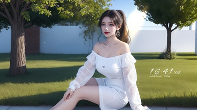 小清新长发女生