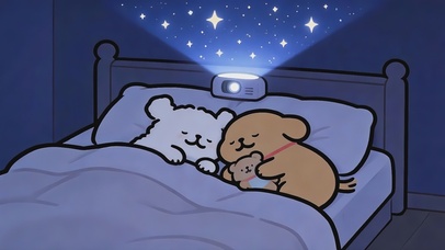 美梦中的线条小狗