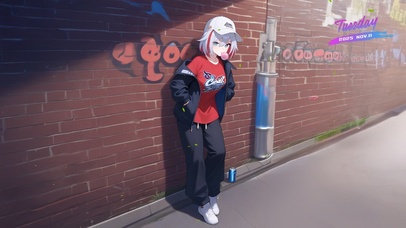 涂鸦泡泡糖女孩