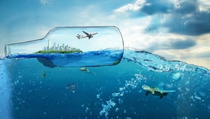 4k 梦幻海上瓶中世界