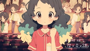 卡通小女孩