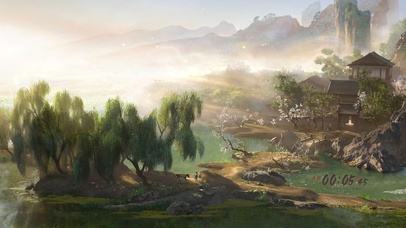 山水画-刘松年的春天