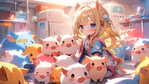 可爱猪猪女孩