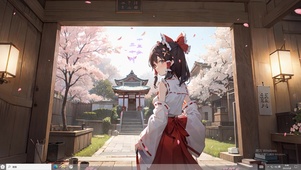 4k和服樱花少女